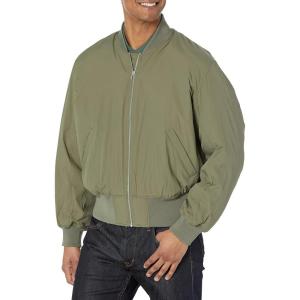 imageCalvin Klein Mens Matte Logo Zip Bomber JacketDusty Olive