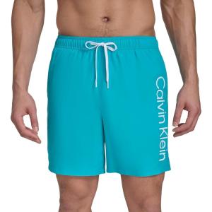 imageCalvin Klein Mens Volley Quick Dry Lightweight Swim TrunkAtlantis