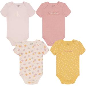 imageCalvin Klein babyboys 4 Pieces Pack BodysuitEggnogMauve ChalkRoseOchre