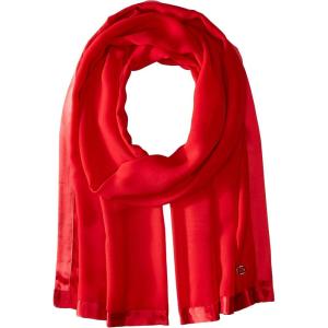 imageCalvin Klein womens Satin Border Chiffon ScarfRouge