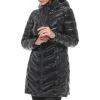 imageCalvin Klein Womens Chevron Quilting Casual Lightweight JacketQuilted Shiny Black