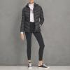 imageCalvin Klein Womens Classic Hooded Zip Front Puffer CoatLightweight Chevron Black
