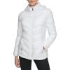 imageCalvin Klein Womens Classic Hooded Zip Front Puffer CoatLightweight Chevron Cloud