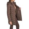 imageCalvin Klein Womens Everyday Hooded Zip Front Puffer Long Sleeve CoatMulch