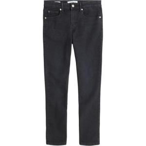 imageCalvin Klein Boys Slim Fit Straight Leg Stretch Denim Jeans 5Pocket Style Zipper Fly ampamp Button ClosureAsphalt