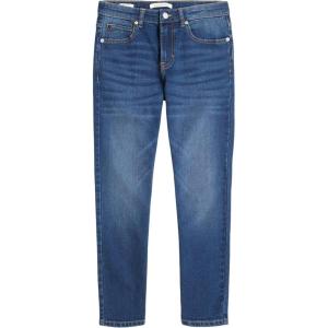 imageCalvin Klein Boys Slim Fit Straight Leg Stretch Denim Jeans 5Pocket Style Zipper Fly ampamp Button ClosureAustin Dark Blue