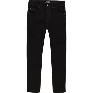 imageCalvin Klein Boys Slim Fit Straight Leg Stretch Denim Jeans 5Pocket Style Zipper Fly ampamp Button ClosureClassic Black