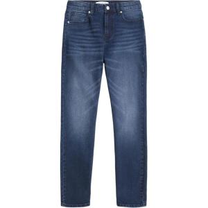 imageCalvin Klein Boys Slim Fit Straight Leg Stretch Denim Jeans 5Pocket Style Zipper Fly ampamp Button ClosureClassic Boston Blue