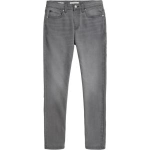 imageCalvin Klein Boys Slim Fit Straight Leg Stretch Denim Jeans 5Pocket Style Zipper Fly ampamp Button ClosureConcrete