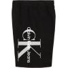 imageCalvin Klein Boys Pullon Fleece Jogger Shorts Drawstring ClosureBig Graphic Black