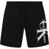 imageCalvin Klein Boys Pullon Fleece Jogger Shorts Drawstring ClosureBig Graphic Black