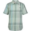 imageCalvin Klein Boys Short Sleeve Woven ButtonDown ShirtLt Green Exploded Plaid
