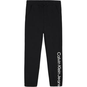 imageCalvin Klein Boys Pullon Fleece Jogger Sweatpants Drawstring ClosureCkj Black