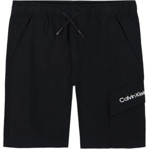 imageCalvin Klein Boys Pullon Tech Cargo Shorts Drawstring ClosureBlack