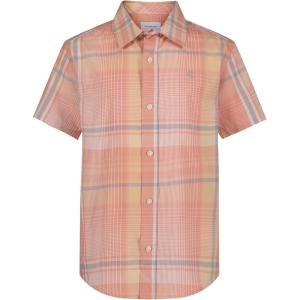 imageCalvin Klein Boys Short Sleeve Woven ButtonDown ShirtClay Plaid