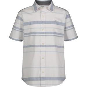 imageCalvin Klein Boys Short Sleeve Woven ButtonDown ShirtCool White Ck Stripe