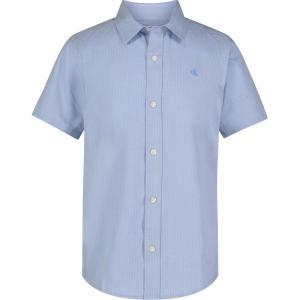 imageCalvin Klein Boys Short Sleeve Woven ButtonDown ShirtMicro Check Halogen