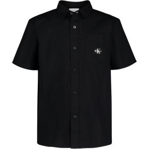 imageCalvin Klein Boys Short Sleeve Woven ButtonDown ShirtMinimalist Black