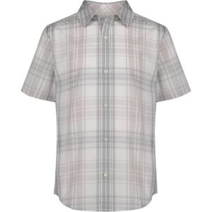 imageCalvin Klein Boys Short Sleeve Woven ButtonDown ShirtQuarry Washed Out Plaid