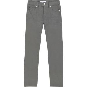 imageCalvin Klein Boys Slim Fit Straight Leg Stretch Twill Pants 5Pocket Style Zipper Fly ampamp Button ClosureGranite Grey