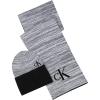 imageCalvin Klein mens Mens Cuff Hat and Scarf Gift SetMarl Multicolor Logo