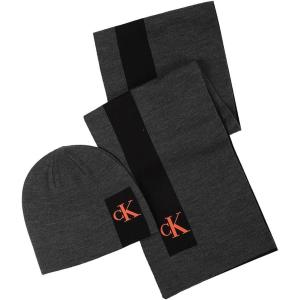 imageCalvin Klein mens Mens Cuff Hat and Scarf Gift SetGunmetal Heather