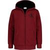 imageCalvin Klein Boys Long Sleeve Full Zip Fleece HoodieSherpalined Red Dahlia
