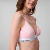 imageCalvin Klein Womens Modern Cotton Lightly Lined Triangle Wireless BraletteBuff Pink