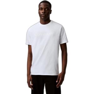 imageCalvin Klein Mens Relaxed Fit CK Logo Crewneck TShirt Brilliant White