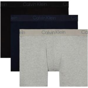 imageCalvin Klein Mens Ultra Soft Modern Modal Boxer BriefBlack  Shoreline  Grey Heather