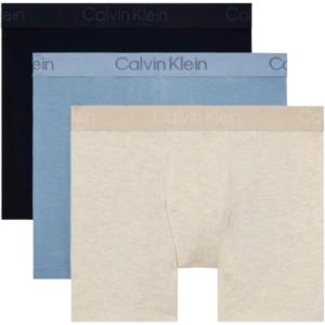 imageCalvin Klein Mens Ultra Soft Modern Modal Boxer BriefShoreline  Oatmeal Heather  Saltwater