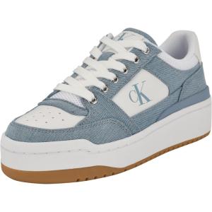 imageCalvin Klein Womens Alondra SneakerWhiteMedium Blue Denim Logo 420