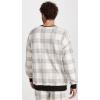 imageCalvin Klein Mens Supima Cotton Solid Monogram Logo SweaterTextured Plaid Oatmeal Heather