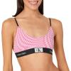 imageCalvin Klein Womens 1996 Cotton Unlined BraletteWarped Checkerpink Lavender