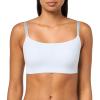 imageCalvin Klein Womens Invisibles Comfort Seamless Adjustable Skinny Strap Bralette BraPlein Air W Ivory Logo