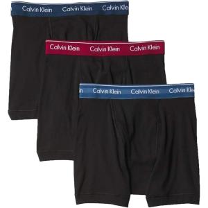 imageCalvin Klein Mens Cotton Classics 3Pack Boxer BriefBlack Bodies W Lacquer  Riverbed Heather  Riverbed