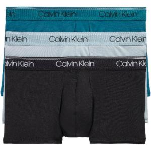 imageCalvin Klein Mens Micro Stretch 3pack Low Rise TrunkArona  Chesapeake Bay  Black