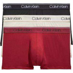 imageCalvin Klein Mens Micro Stretch 3pack Low Rise TrunkBlack  Syrah  Cocoon