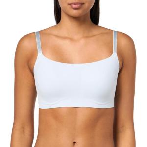 imageCalvin Klein Womens Invisibles Comfort Seamless Adjustable Skinny Strap Bralette BraPlein Air W Ivory Logo