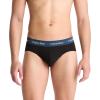imageCalvin Klein Mens Cotton Stretch 3Pack Hip BriefBlack Bodies W Spellbound  White  Blue Atoll Wb