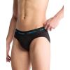 imageCalvin Klein Mens Cotton Stretch 3Pack Hip BriefBlack W Capri Rose  Speakeasy  Vivid Blue Logos