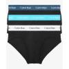 imageCalvin Klein Mens Cotton Stretch 3Pack Hip BriefBlack Bodies W Spellbound  White  Blue Atoll Wb