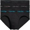 imageCalvin Klein Mens Cotton Stretch 3Pack Hip BriefBlack W Capri Rose  Speakeasy  Vivid Blue Logos