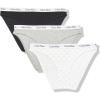 imageCalvin Klein Womens Carousel Logo Cotton Stretch Bikini Panties 3 PackBlackGrey HeatherAllover Mini Pride  Ck Rainbow