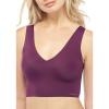 imageCalvin Klein Womens Invisibles Comfort Seamless Lightly Lined V Neck Bralette BraMerlot