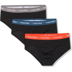 imageCalvin Klein Mens Cotton Stretch 3Pack Hip BriefBlack Bodies W Spellbound  Eiffel Tower  Cherry Kiss Wb