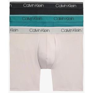 imageCalvin Klein Mens Micro Stretch 3Pack Boxer BriefBlack  Ash  Mediterranea