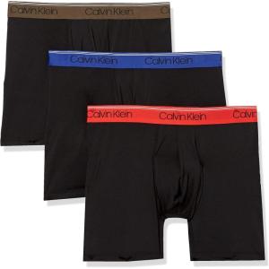 imageCalvin Klein Mens Micro Stretch 3Pack Boxer BriefBlack Bodies W Work Blue  Process Green  Tuscan Terra Cotta