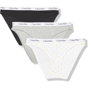 imageCalvin Klein Womens Carousel Logo Cotton Stretch Bikini Panties 3 PackBlackGrey HeatherAllover Mini Pride  Ck Rainbow