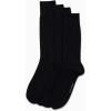 imageCalvin Klein Mens Dress Socks  Cotton Blend Crew Socks Patterns and Solids 4 PackBlack Solid